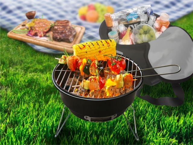 Гриль угольный в чехле, 26.5x24 см, BBQ, ARIZONE