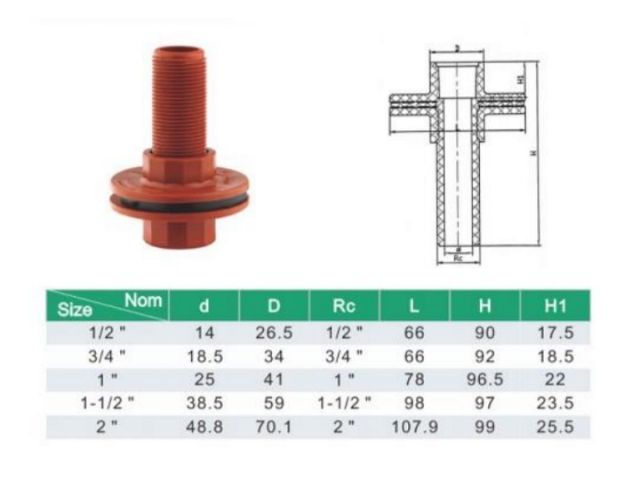 Врезка ПП 3/4" нар. кор., AV Engineering