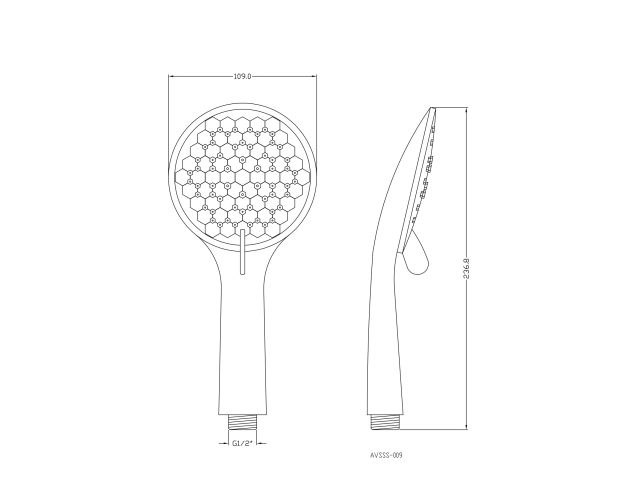 Душевая лейка, 3-функц. AVSSS-009 AV Engineering