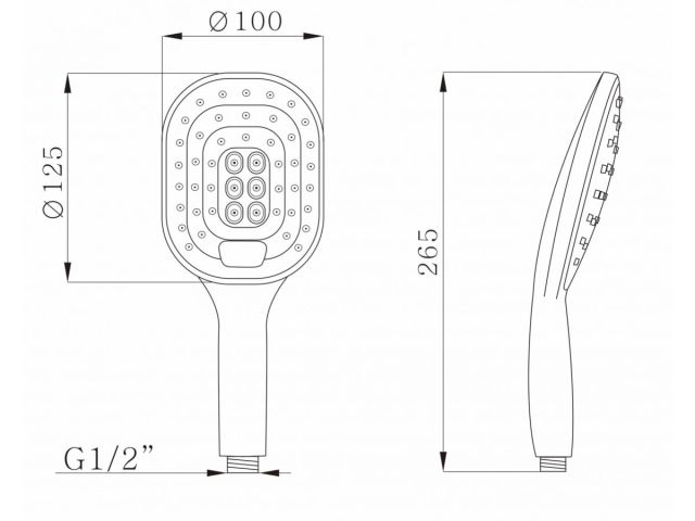 Душевая лейка, 3-функц. AVSSS-033 AV Engineering