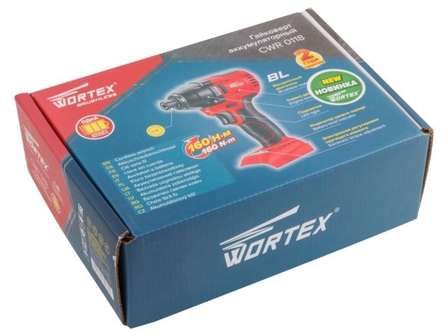 Аккум. ударный гайковерт/винтоверт WORTEX CWR 0118 в кор. ALL1 XLT SOLO БЕСЩЕТ., 18 В, 160 Н*м