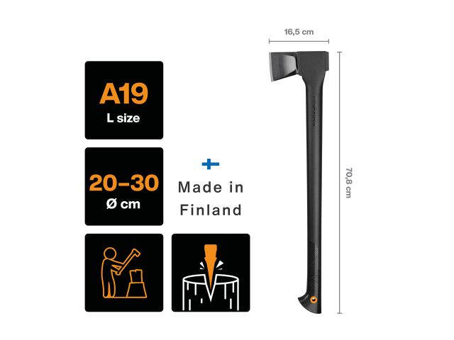 Топор-колун Solid A19 FISKARS