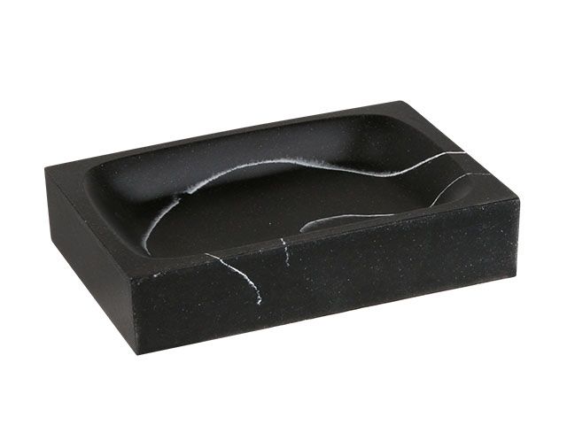 Мыльница MARBLE, черная, PERFECTO LINEA