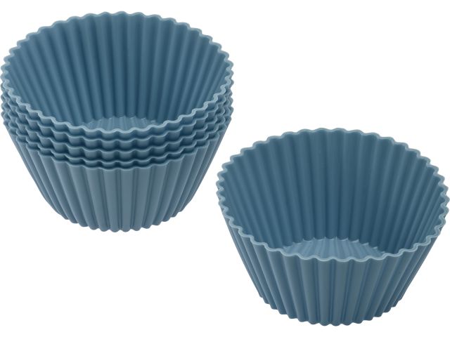 Форма для выпечки, силиконовая, кекс (маффин), 6,5 х 4,2 x 3 см, 6 штук, BLUESTONE, PERFECTO LINEA