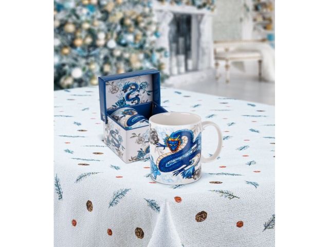 Кружка керамическая, в кор., 360 мл., BLUE DRAGON-2, PERFECTO LINEA