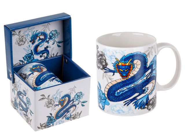 Кружка керамическая, в кор., 360 мл., BLUE DRAGON-2, PERFECTO LINEA