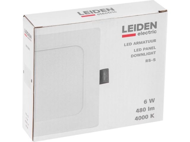 Светильник светодиодный встраиваемый квадрат 6 Вт 4000К, IP44 RS-S LEIDEN ELECTRIC