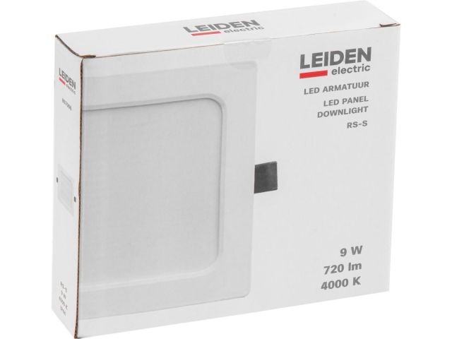 Светильник светодиодный встраиваемый квадрат 9 Вт 4000К, IP44 RS-S LEIDEN ELECTRIC