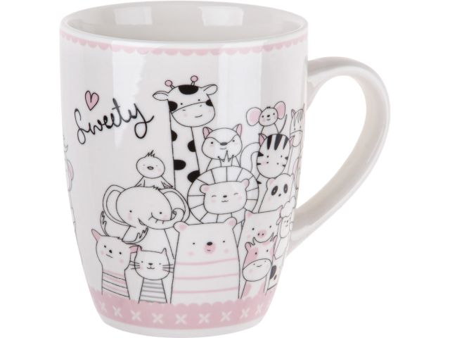 Кружка керамическая, 360 мл., ANIMAL FRIENDS-2, PERFECTO LINEA