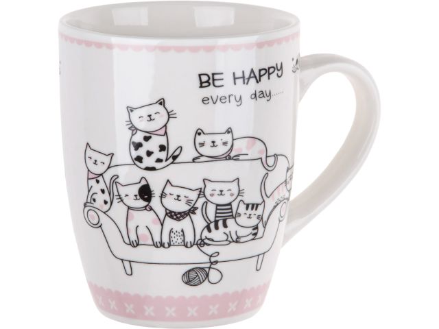 Кружка керамическая, 360 мл., ANIMAL FRIENDS-4, PERFECTO LINEA