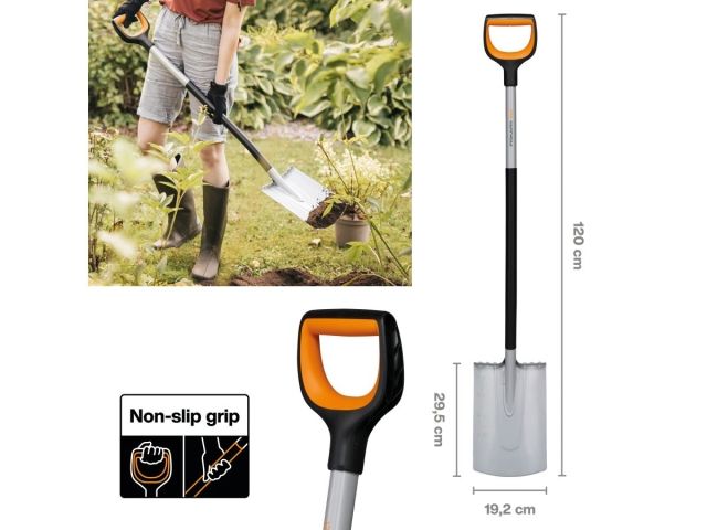 Лопата штыковая с закругленным лезвием Xact FISKARS