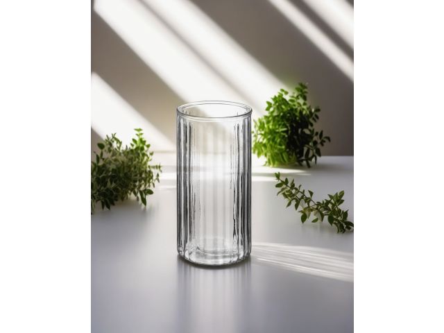 Ваза для цветов, стеклянная, 22х10,5 см., серия Brilliance, PERFECTO LINEA