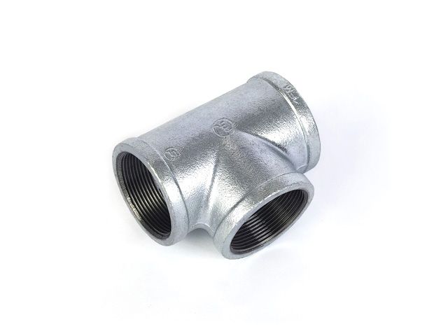 Тройник 3/4" чугун оцинк., (2 шт. инд. упак.), AV Engineering