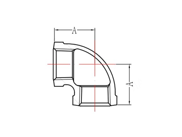 Колено 3/4" вн. чугун оцинк., (2 шт. инд. упак.), AV Engineering