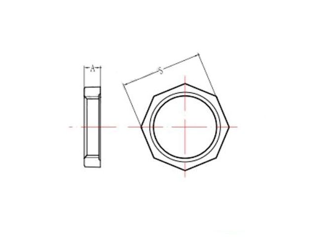 Контргайка 1/2" чугун оцинк., (2 шт. инд. упак.), AV Engineering