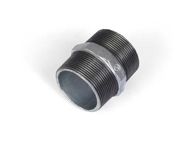 Ниппель 3/4" нар.-нар. чугун оцинк., (2 шт. инд. упак.), AV Engineering