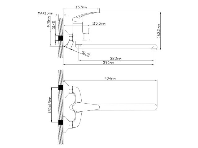 Смеситель для ванны (Lt) D35, серия SHU AV Engineering