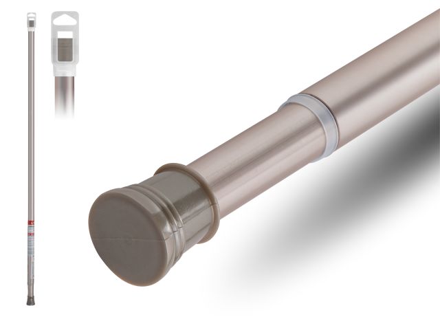 Карниз раздвижной алюминиевый 2,0 м, сатиновый никель, PERFECTO LINEA