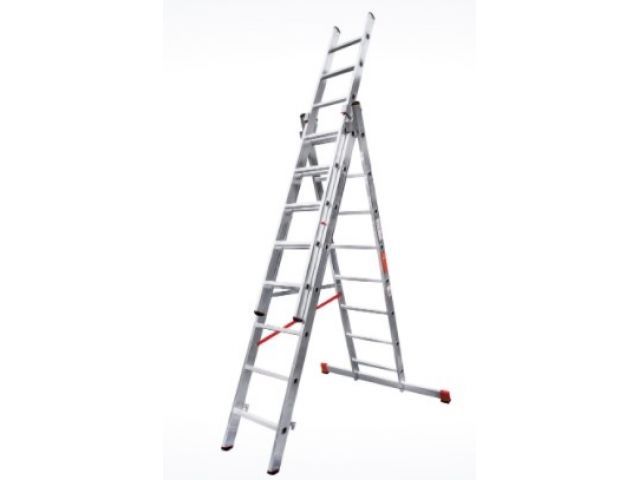 Лестница алюм. 3-х секц. 210/424/211 см 3х8 ступ. 14,8кг NV3230 Новая Высота