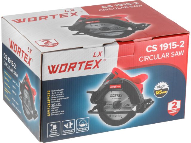 Циркулярная пила WORTEX LX CS 1915-2 в кор. 1400 Вт, 185х20х24Т