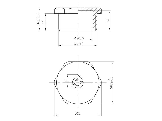Заглушка 3/4" нар., AV Engineering (инд. упак.)