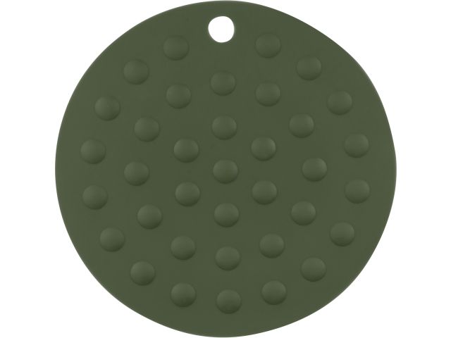 Коврик под горячее силиконовый, круглый, 17.5 х 0.2 см, NATURAL GREEN, PERFECTO LINEA