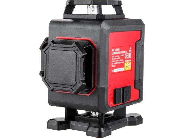 Нивелир лазерный линейный WORTEX LX LL 0340-2 (4х360°, до 25 м, +/- 0.3 мм/м, зеленый)