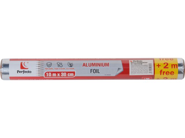 Фольга алюминиевая 10+2м х 30 см, PERFECTO LINEA