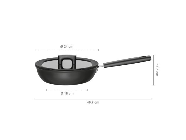Сотейник с крышкой 24 см/2,2л Hard Face FISKARS