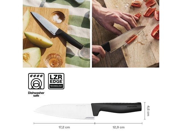 Нож поварской средний 17 см Hard Edge Fiskars