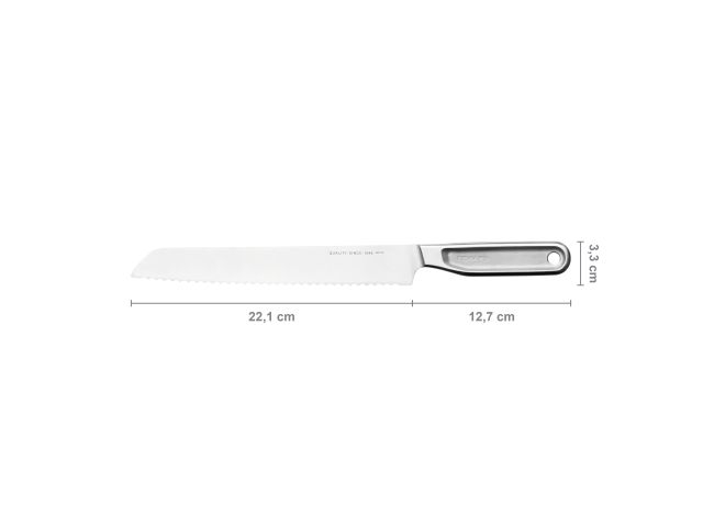 Нож для хлеба 22см цельнометаллический All Steel Fiskars