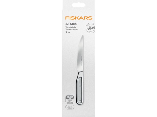 Нож для томатов 12 см цельнометаллический All Steel Fiskars