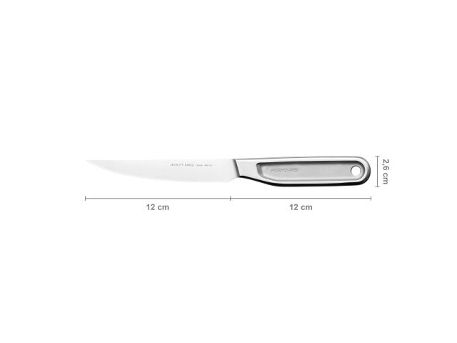 Нож для томатов 12 см цельнометаллический All Steel Fiskars