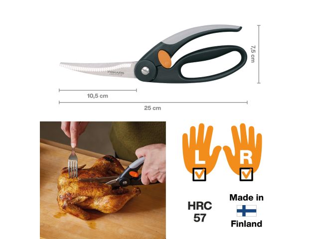 Ножницы кухонные 25 см для птицы FF Fiskars