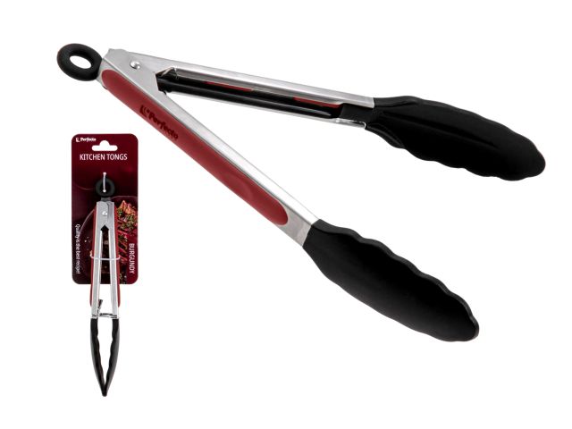Щипцы кулинарные, силиконовые, 23 см, BURGUNDY, PERFECTO LINEA