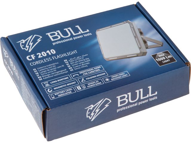 Фонарь светодиодный аккумуляторный BULL CF 2010 в кор. 200-1000 Лм, 10+ режимов, магнит
