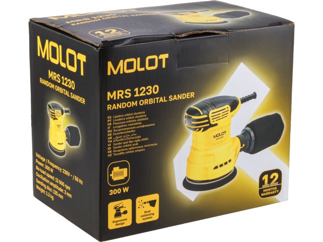 Эксцентриковая шлифмашина MOLOT MRS 1230 в кор.