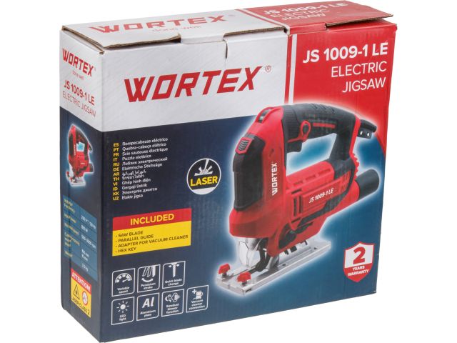 Лобзик электрический WORTEX JS 1009-1 LE в кор. 850 Вт, 500-3000 ход/мин, пропил до 100 мм