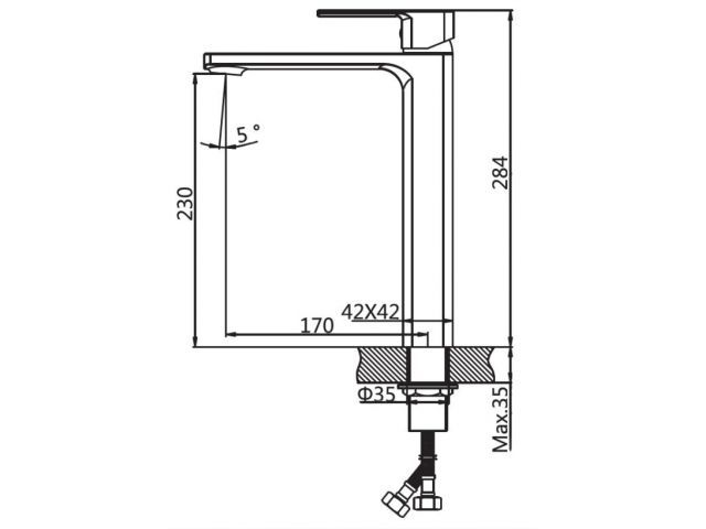 Смеситель для кухни (Lt) D35 AVHBC4-A129 AV Engineering