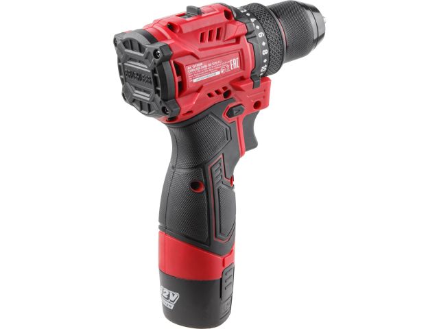 Аккумуляторная дрель-шуруповерт WORTEX LX BD 1215-1 Li 12В, 30 Нм, 1.5 Ач акб, патрон 10 мм, бесщёт.