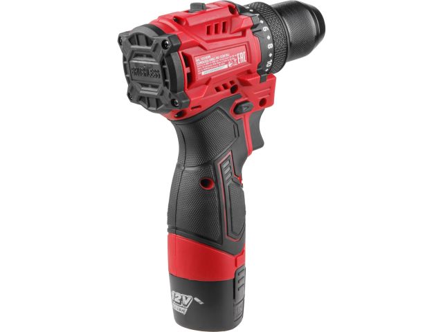 Аккумуляторная дрель-шуруповерт WORTEX LX BD 1220 DLi 12В, 30 Нм, 2*1.5 Ач, патрон 10 мм, бесщёт.