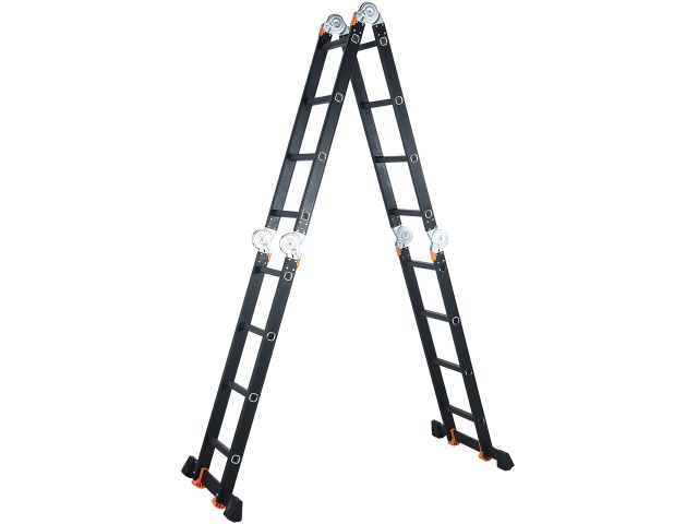 Лестница алюм. многофункц.4х4 ступ.(стрем.-229см,лестн.-465см) 13,8кг BLACK LINE STARTUL (ST9930-04)