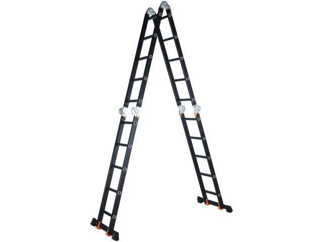 Лестница алюм. многофункц.4х5 ступ.(стрем.-283см,лестн.-580см) 15,5кг BLACK LINE STARTUL (ST9930-05)