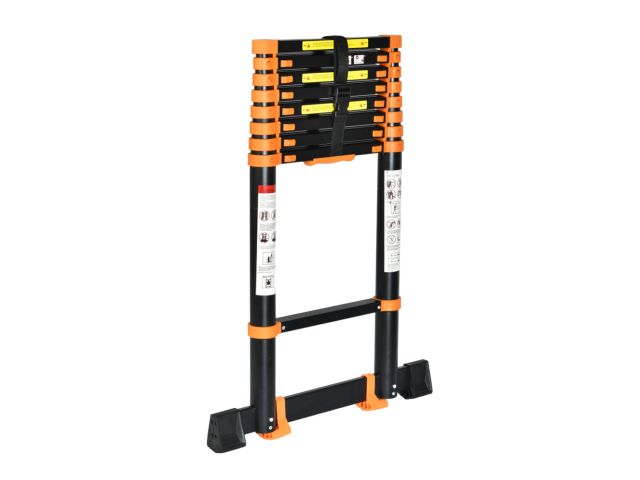 Лестница телескопическая 1-секц. алюм. 590см, 15 ступ. 17,0кг BLACK LINE STARTUL (ST9931-059)