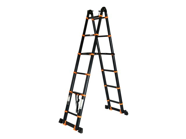 Лестница телескопическая 2-х секц. алюм. 290/580см, 2х7 ступ. 19,2кг BLACK LINE STARTUL (ST9932-058)