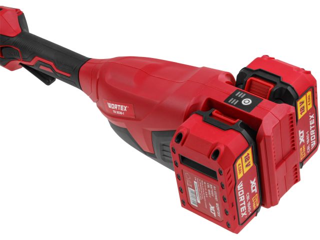 Триммер аккум. WORTEX TB 3036-1 ALL1 XLT SET БЕСЩЁТ.ДВИГ., 18В+18В, шир.скаш.340/255 мм леска/нож