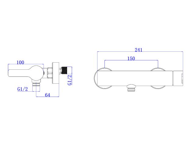 Смеситель для душа (SUS 304) D35, серия BON AV Engineering
