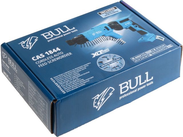 Аккум. ленточный шуруповерт BULL CAS 1844 в кор. SOLO, XLTpro, БЕСЩЕТ., 18 В, 4200 об/мин, 57 мм