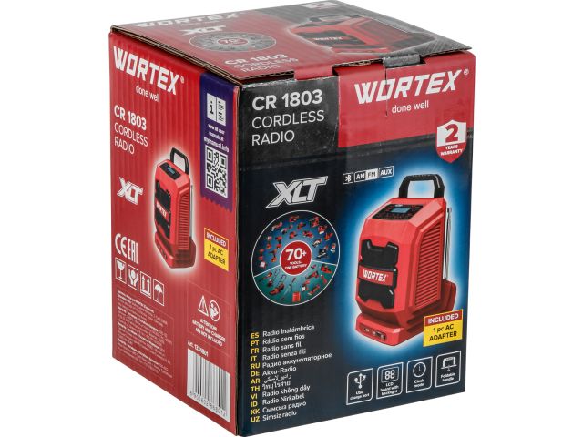 Аккум. радио WORTEX CR 1803 в кор. ALL1 XLT SOLO
