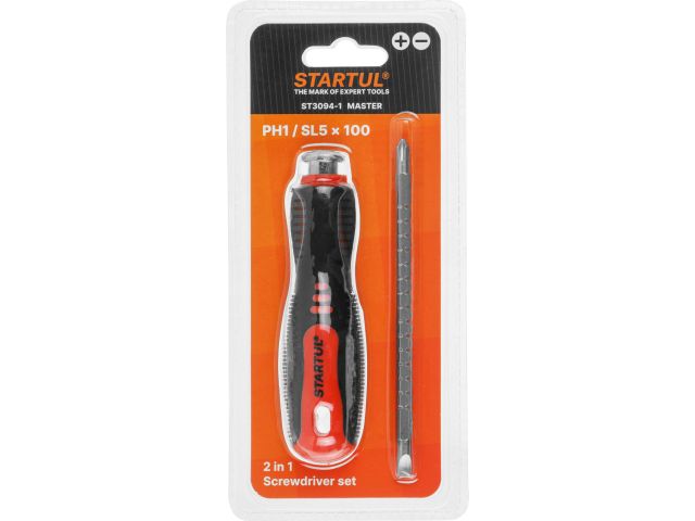 Отвертка 2-в-1 PH1/SL5 100мм STARTUL MASTER (ST3094-1)